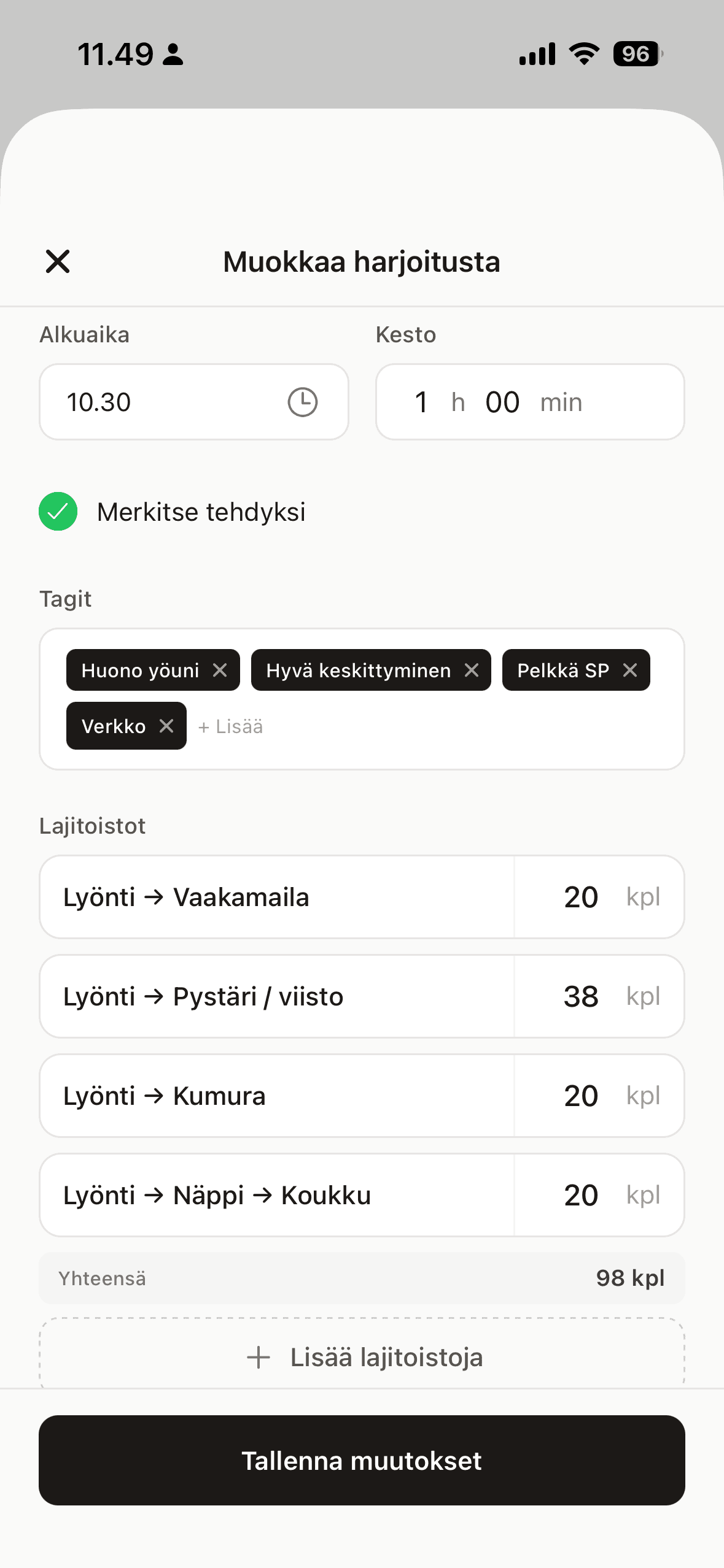 Kirjaa lyöntitoistot